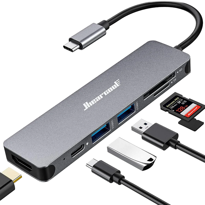 XOTIC PC USB C Hub Multiport Adapter - 7 in 1 Dongle