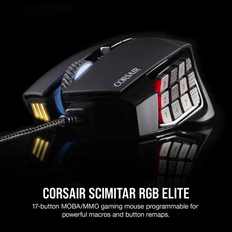 CORSAIR SCIMITAR RGB ELITE Optical MOBA/MMO Gaming Mouse