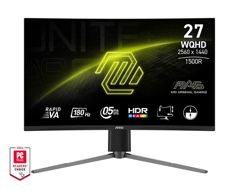 MSI MAG 27CQ6F - 27" WQHD, 2560x1440, 180Hz, Gaming Monitor