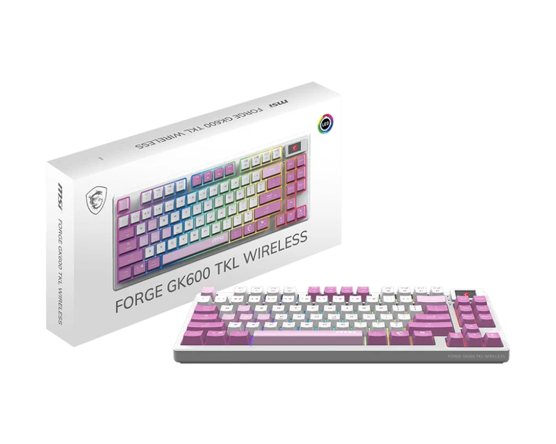 MSI Gaming Tastatur FORGE GK600 TKL WIRELESS VIOLET DE