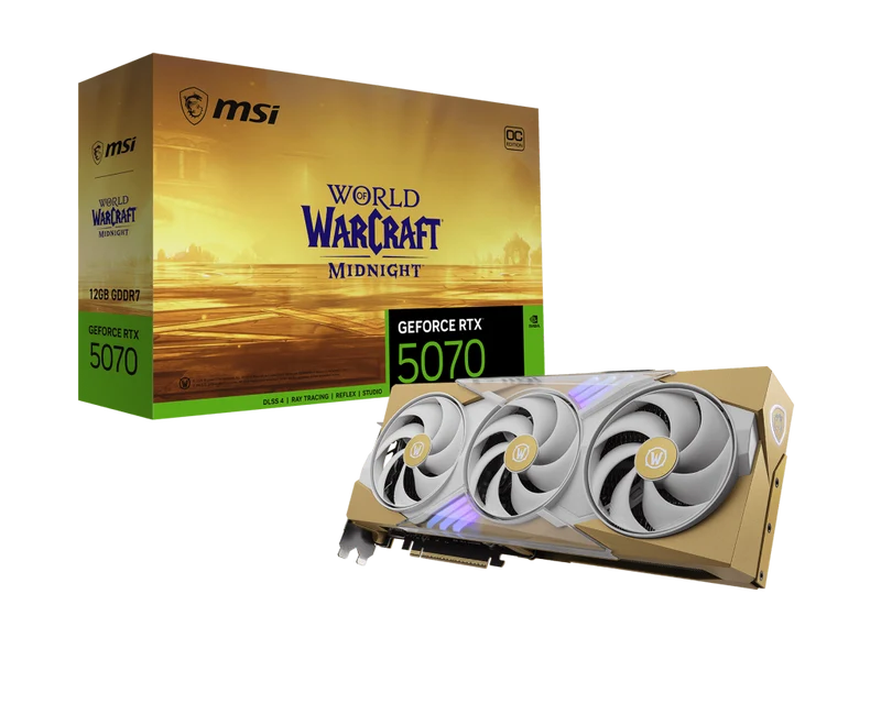 MSI Grafikkarte GeForce RTX 5070 12G World of Warcraft MIDNIGHT LIGHT EDITION OC