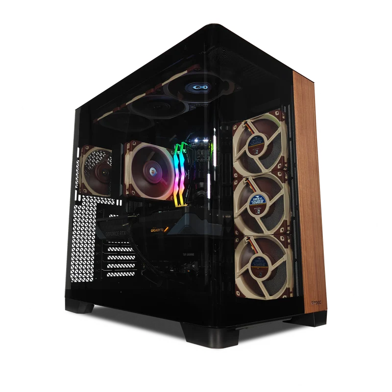 XOTIC PC C8 Wood Gaming PC, NVIDIA GeForce RTX 5070, Core Ultra 7 265K, 32GB DDR5, 2TB SSD