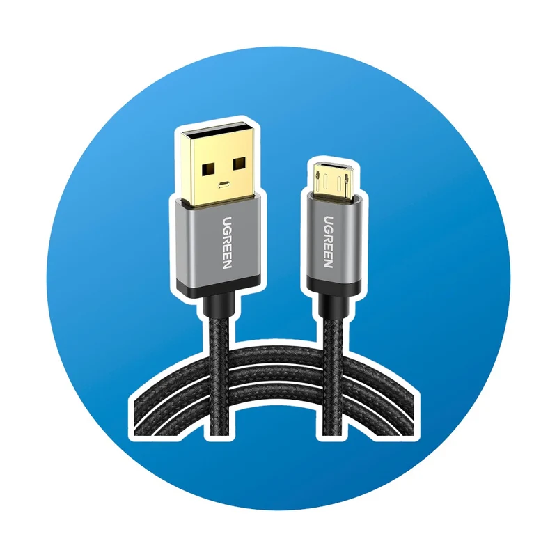2m Ugreen USB-Azu Micro-USB schwarz