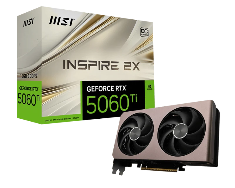 MSI Grafikkarte GeForce RTX 5060 Ti 16G INSPIRE 2X OC