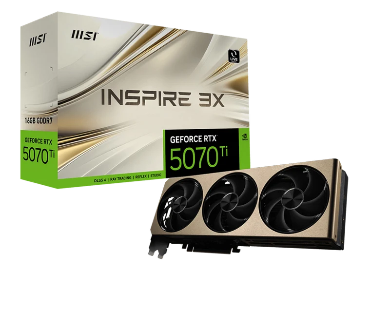 MSI Grafikkarte GeForce RTX 5070 Ti 16G INSPIRE 3X
