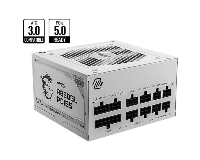 MSI CB Desktop PC Netzteil MAG A850GL PCIE5 WHITE