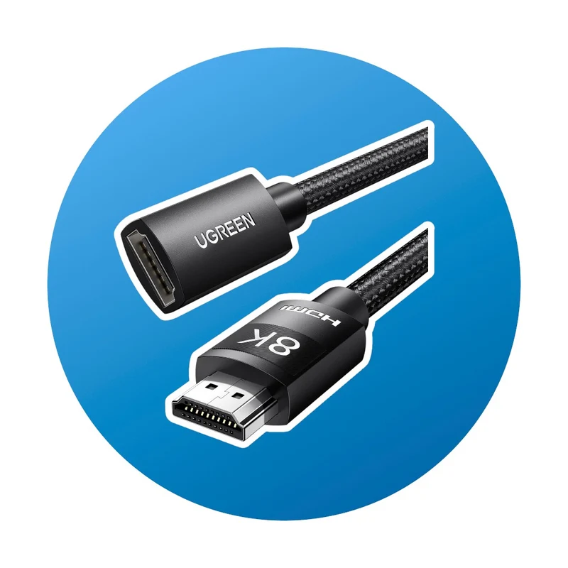 0,5m Ugreen 8K HDMI Verlängerungskabel schwarz