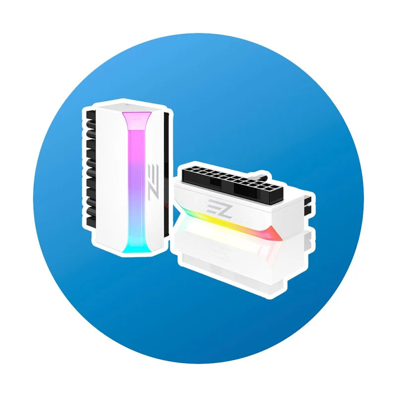 EZDIY-FAB ATX 24-Pin ARGB Adapter weiß