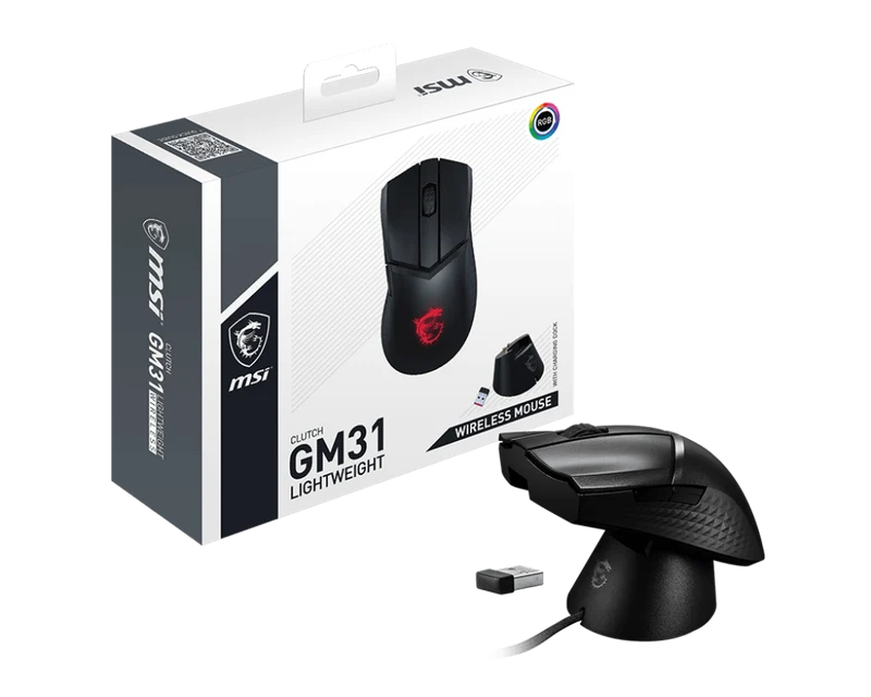 MSI Gaming Maus CLUTCH GM31 LIGHTWEIGHT WIRELESS