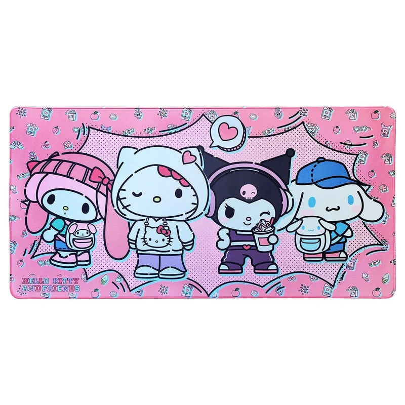 Sanrio Pink Black Party Series XXL Mousepad Hello Kitty &