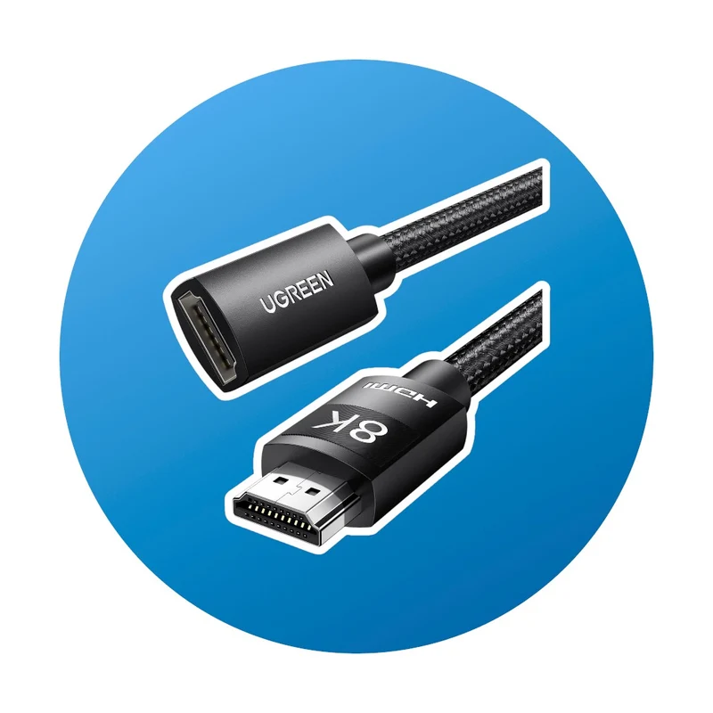 1m Ugreen 8K HDMI Verlängerungskabel schwarz