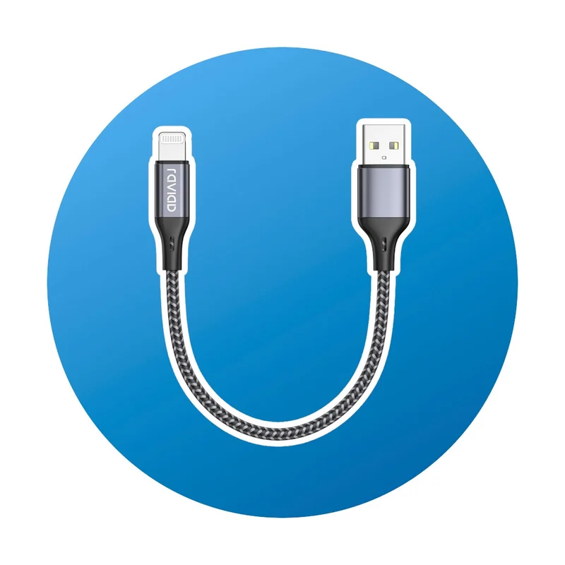0,5m RAVIAD Lightning Kabel grau