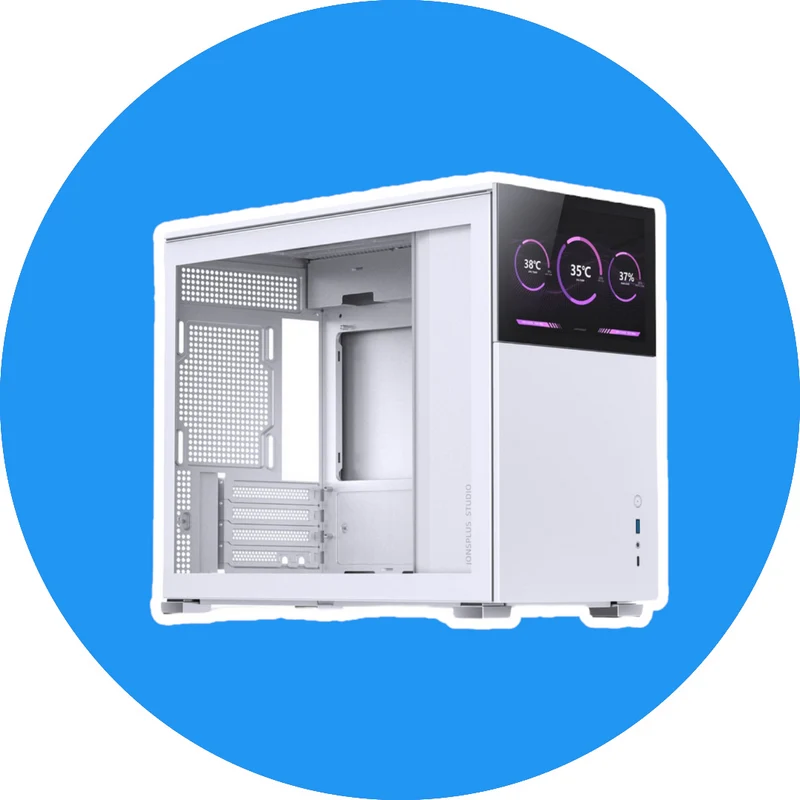Jonsbo D31 Screen Micro-ATX Gehäuse - weiß