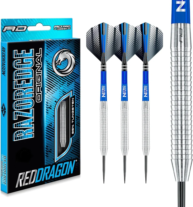 Razor Edge Original 28g Tungsten Darts Set with Premium Flights & Stems