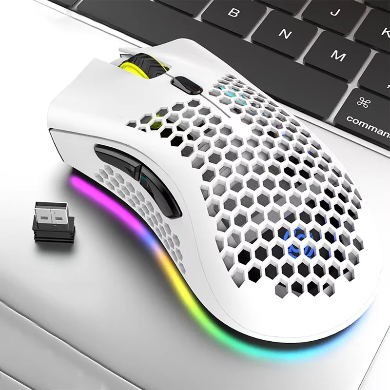 BM600 Luminescent Wireless Mouse - Rechargeable, Lightweight, Ergonomic for Gaming