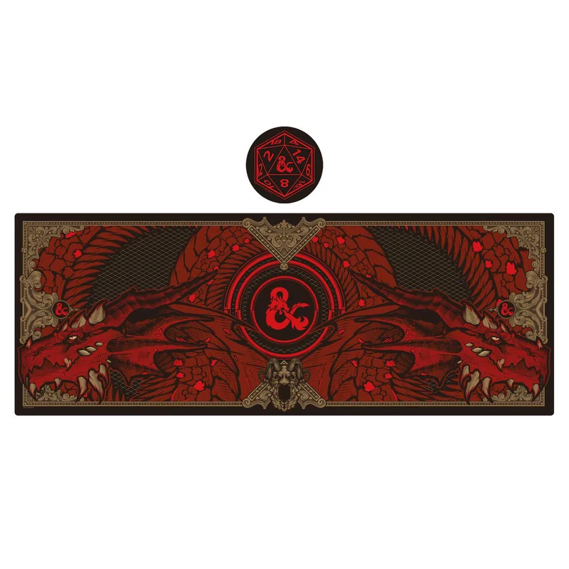 Dungeons & Dragons Schreibtischunterlage & Untersetzer Set