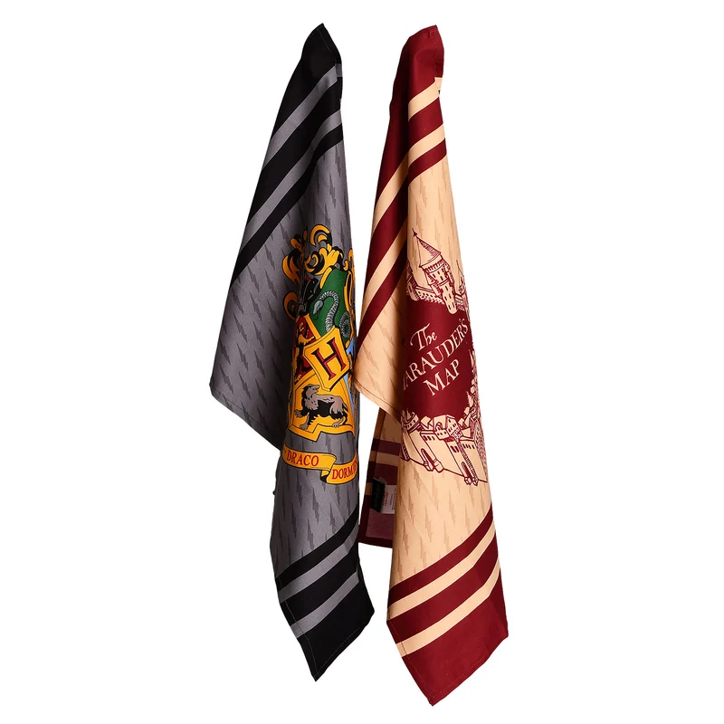 Harry Potter - Karte des Rumtreibers & Hogwarts Geschirrtücher Set